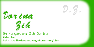 dorina zih business card